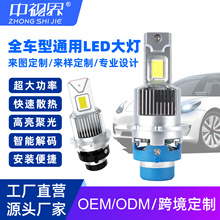 批发高端原氙结构锌合金鳍片散热大功率LED汽车灯替换原车氙气灯