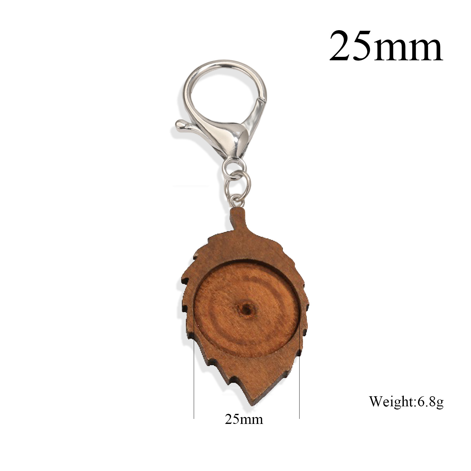 Tempos de joyas de madera redondas llavero de madera colgante accesorios DIY bandeja en blanco