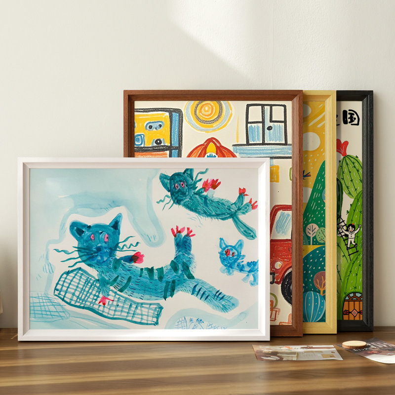 Picture Frame Mounting Kidsren's A4 Painting Storage Display Frame Wall Hanging Photo Frame Empty Frame 4K8K Oil Painting Art Student Special Picture Frame Mounting Kidsren's A4 Painting Storage Display Frame Wall Hanging Photo Frame Empty Frame 4K8K Oil Painting Art Student Special