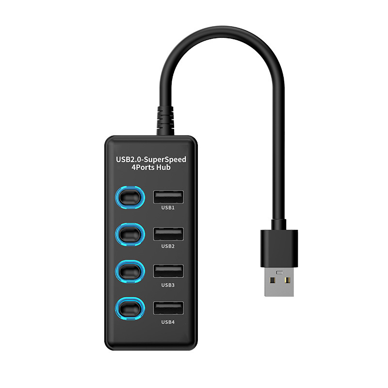 Cross-Border Exclusive Supply of Usb2.0 Hub Usb2.0Hub Splitter Docking Station for Desktop and Laptop USB