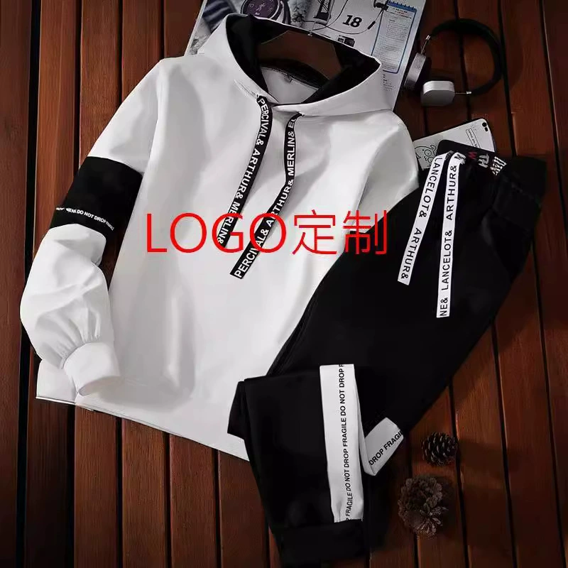 Толстовые костюмы для мужчин осенние новые повседневные брюки с капюшоном