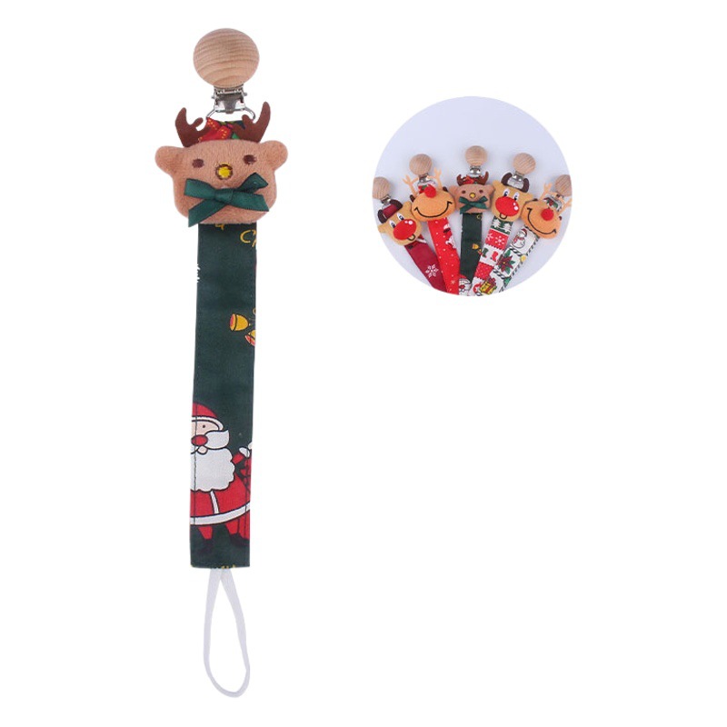 Nueva Navidad tema serie ELK cinta chupete bebé chupete cuerda materna y niño suministros ventas directas de la fábrica