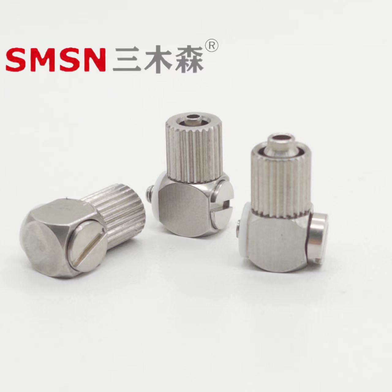 不锈钢微型金属快拧直通接头M3 M4 M5 M6气管螺纹直角弯头迷你型