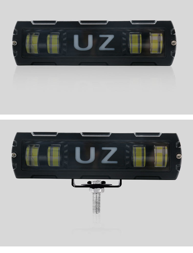New Cross-Border Automotive Off-Road Vehicle Straight-Shaped 4-Eye Work Light, Waterproof, Dual White and Yellow Light, Hot-Selling Across Borders