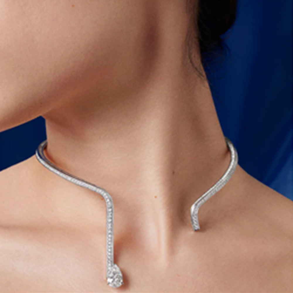 Moda europea y americana rhinestone collar personalidad simple gota de agua moda temperamento accesorios gargantilla femenina