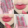 Transparent acrylic lipstick, matte cosmetic nude makeup primer, wide color palette