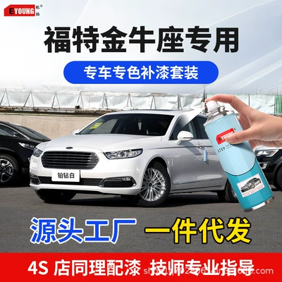 Ford Taurus Platinum White touch-up paint pen, available in Onyx Black, Titanium Crystal Silver, and Interstellar Black; automotive paint scratch repair spray paint