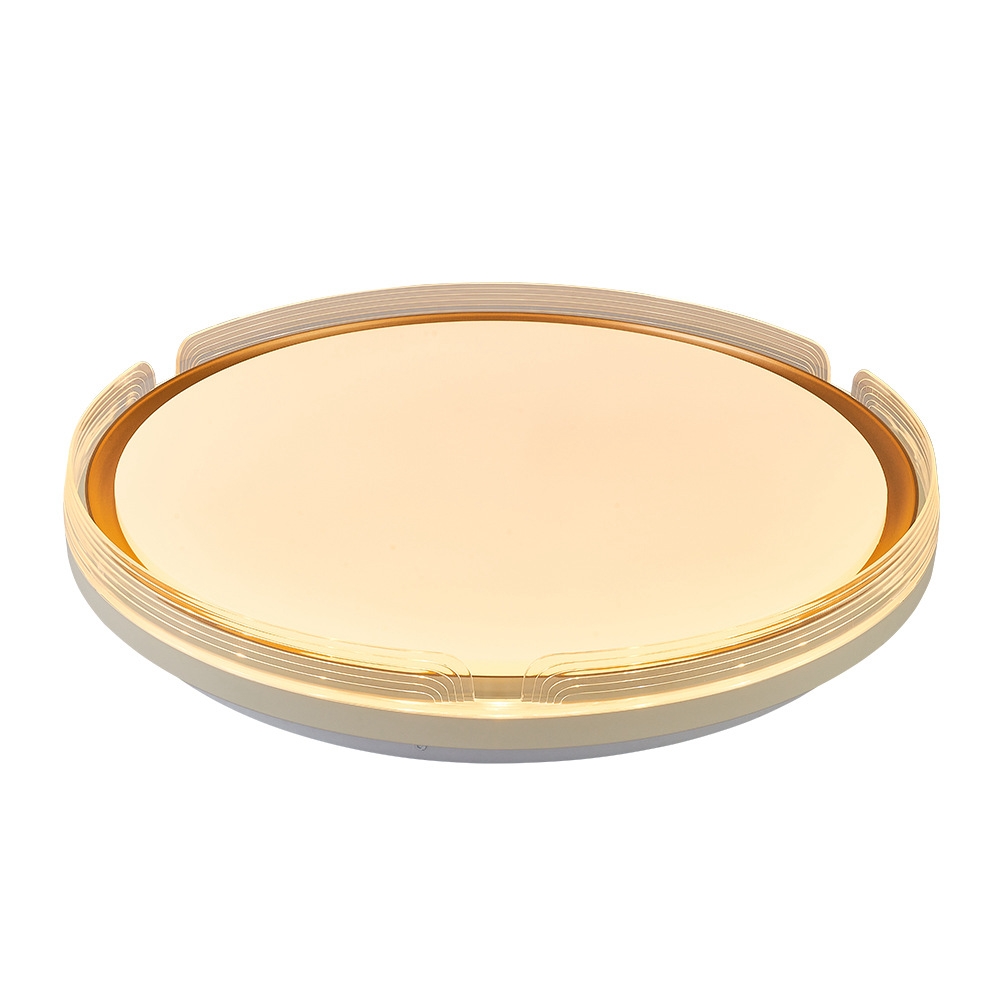 新款現(xiàn)代簡約LED吸頂燈72W紅外遙控?zé)o極調(diào)光圓形公寓臥室燈客廳燈