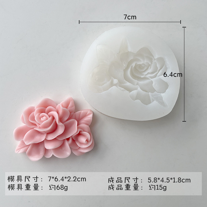 ✅ さまざまな花のシリコンモールド diy チョコレートフォンダンローズフラワー接着剤アロマセラピー石膏キャンドルモールド|undefined