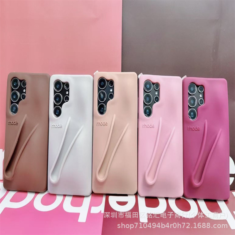ヘイリーと同じスタイルの口紅、リップグレーズ、リップグロスシリコン、Samsung S25/24携帯電話ケースに適しており、同じ色の落下防止保護付き|undefined