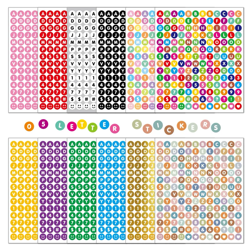 Waterproof sticker, cards, 0.5 inch, DIY