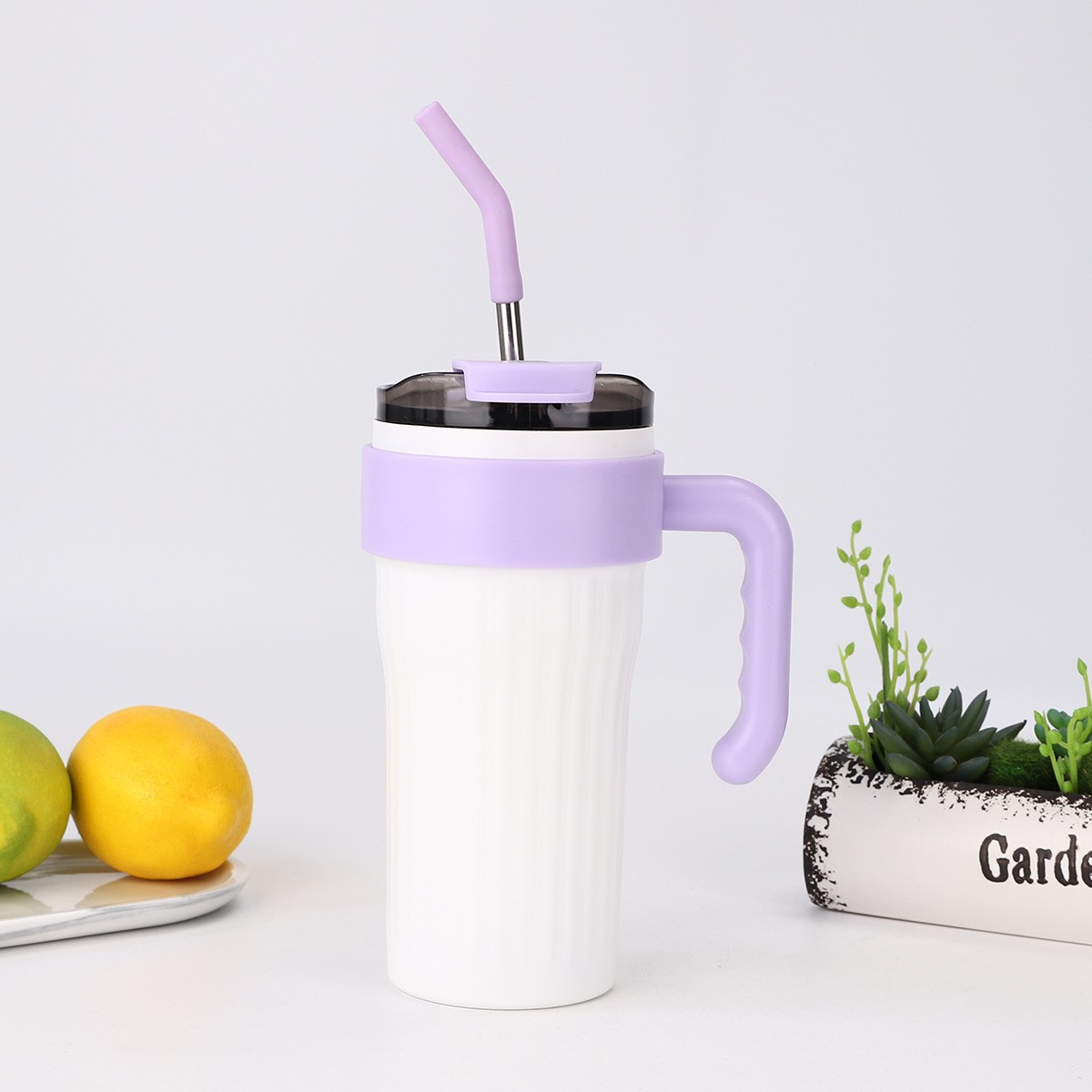 Taza térmica de acero inoxidable grado alimenticio doble pared para café viaje o automóvil