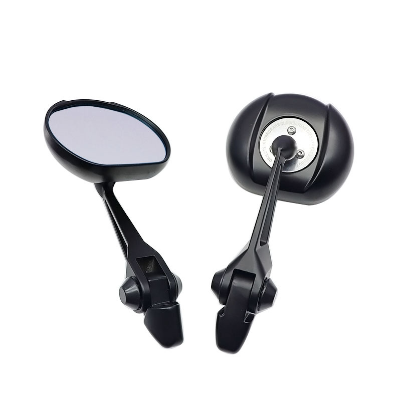 Aos Motorcycle Modified Oval Rearview Mirror, All-Aluminum Electric Motorcycle, Electric Vehicle Reflector, Blue Light Universal Reversing Mirror