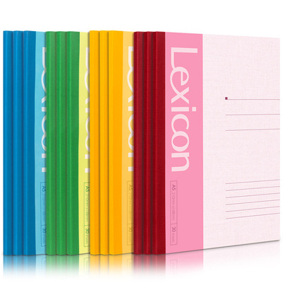 得力文具7650软面抄A5无线装订本30页学生记事本办公软抄本笔记本