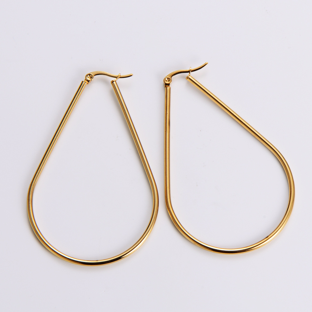 Style Simple Poupée Placage Acier Inoxydable 304 Pas D'Incrustation Plaqué Or 18K Des Boucles D'Oreilles display picture 5