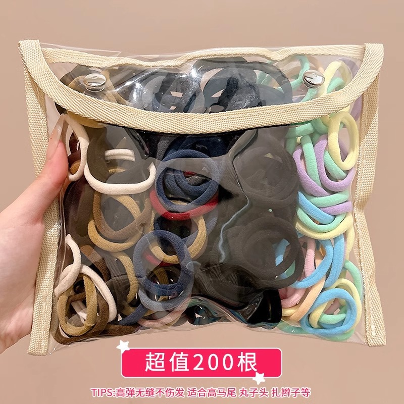 Niños lindos anillos de cabello de color correa de goma niñas de cabello de cola de caballo niñas de alta elasticidad no lastiman cabello