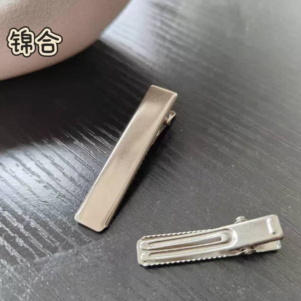 Korean Version Guangzhou Thickened Flat Double-Pronged Duckbill Clip Square Clip DIY Hair Accessory Clip Accessories Bow Hairpin Ornaments
