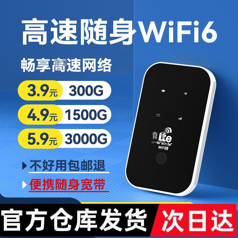 随身wifi新款5G无线移动网络wilf无限流量网卡真便携式2024车青莹