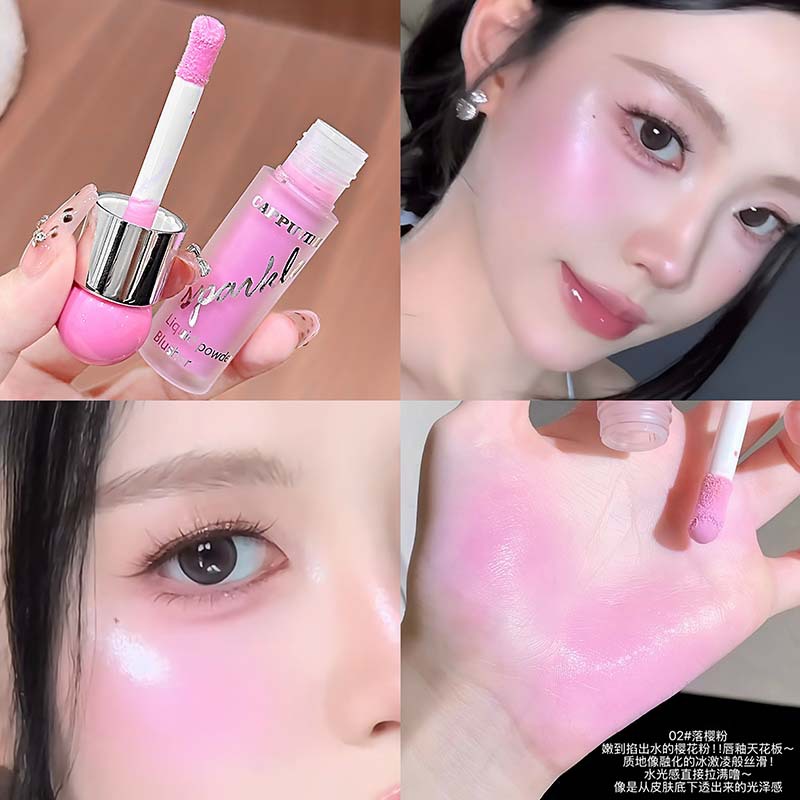 Capovini Clear Water-Glow Blush, un blush coreano que es transparente y humectante.