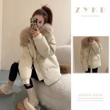 冬季宽松百搭毛领棉服女2024新款时尚小个子加厚保暖棉衣外套棉袄