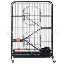 乐丰笼具 三层大号猫笼带轮猫笼子方管铁丝猫笼 外贸定制款猫笼