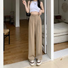 Suit for leisure, trousers, 2022 collection, suitable for teen, elastic waist, high waist, loose fit