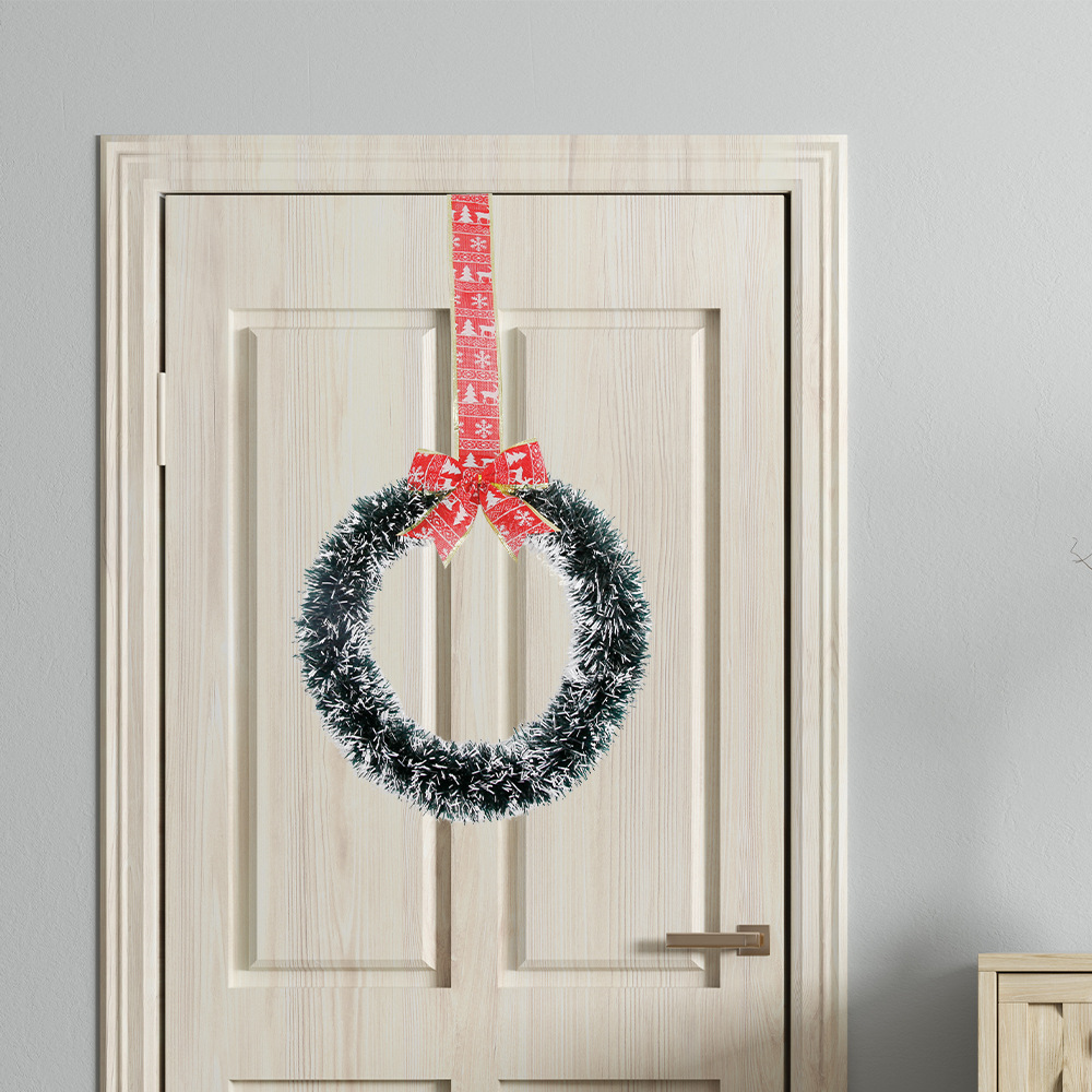 Amazon nuevas decoraciones de Navidad arco guirnalda colgante decoración del partido PET Navidad guirnalda adornos