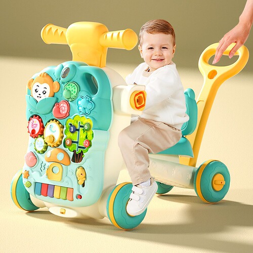 Baby walker for boys and girls multifunctional three-in-one anti-rollover stroller learning to walk walking aid toy