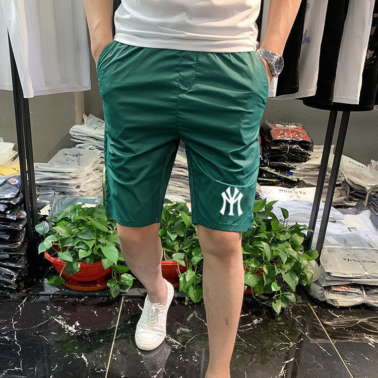 Quick-Dry Men's Shorts Trendy Casual Beach Shorts Social Media Influencer Style Mid-Length Shorts