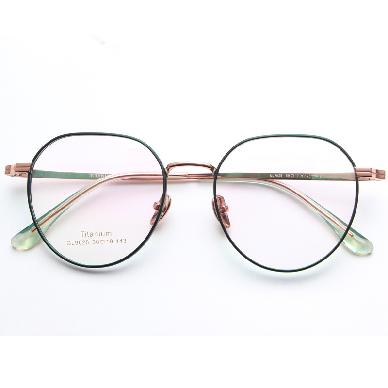 明星同款多邊形方框平鏡男女近視眼鏡架超輕純钛學生廠家直銷丹陽