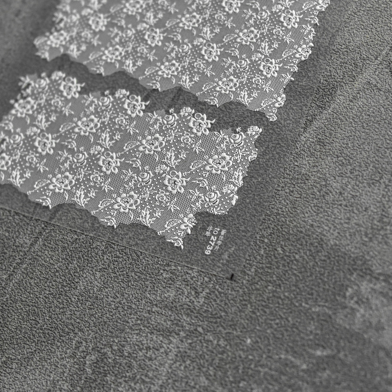 Tomoni Embossed Nail Art Stickers Popular Japanese Retro Nail Stickers Lace Fabric Nail Art Accessories Wholesale