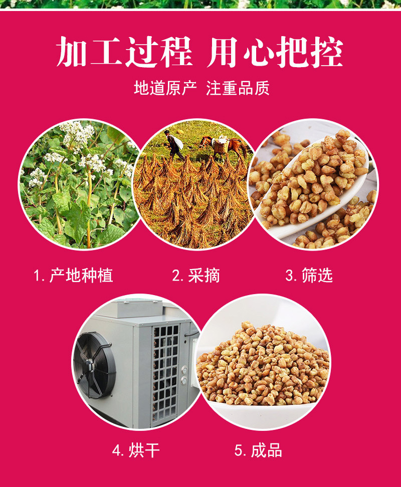 Whole-Plant Tartary Buckwheat Tea (Fagopyrum tataricum) — Roasted Black Ku Qiao Herbal Tea preparation