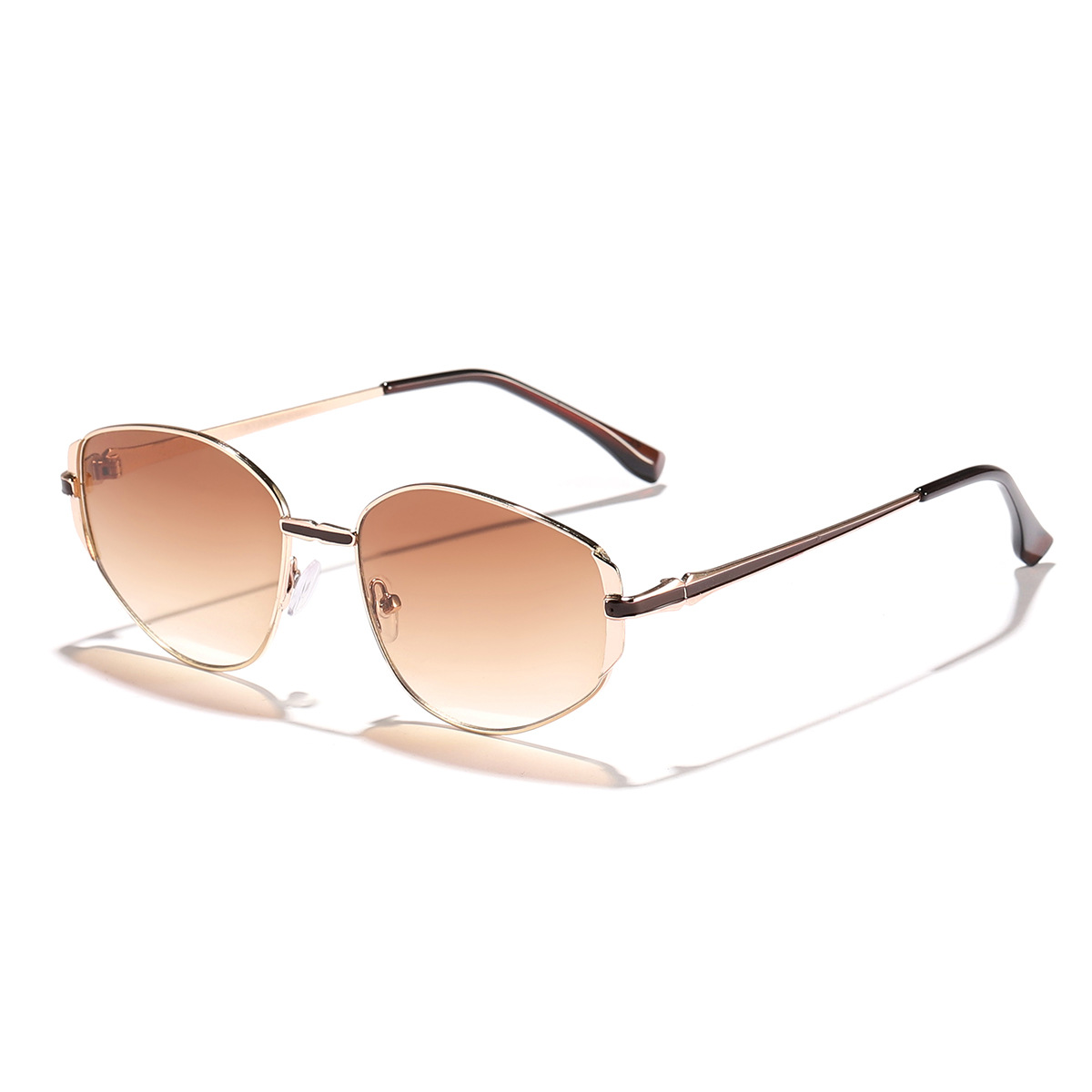 Nuevas gafas de sol de metal de montura pequeña retro transfronterizas, gafas de sol de alta gama europeas y americanas