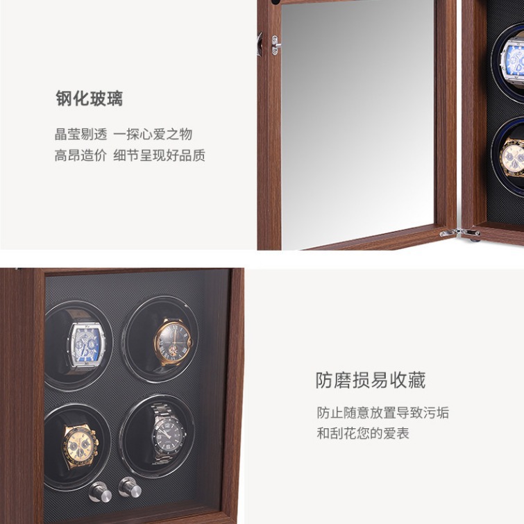 Reloj automático Shaker caja de reloj caja de almacenamiento reloj mecánico del hogar titular giratorio swing caja de reloj