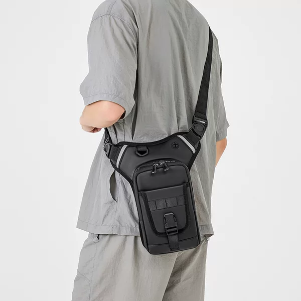 Outdoor Cycling Sports Waist Bag Trendy Travel Travel Lightweight Casual Waist Bag Tactical Multi-Functional Leg Bag Chest Bag for Men