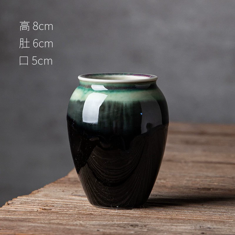 Ceramic Decorative Flower Vases, Handmade Small Tabletop Vase, Glazed Variants