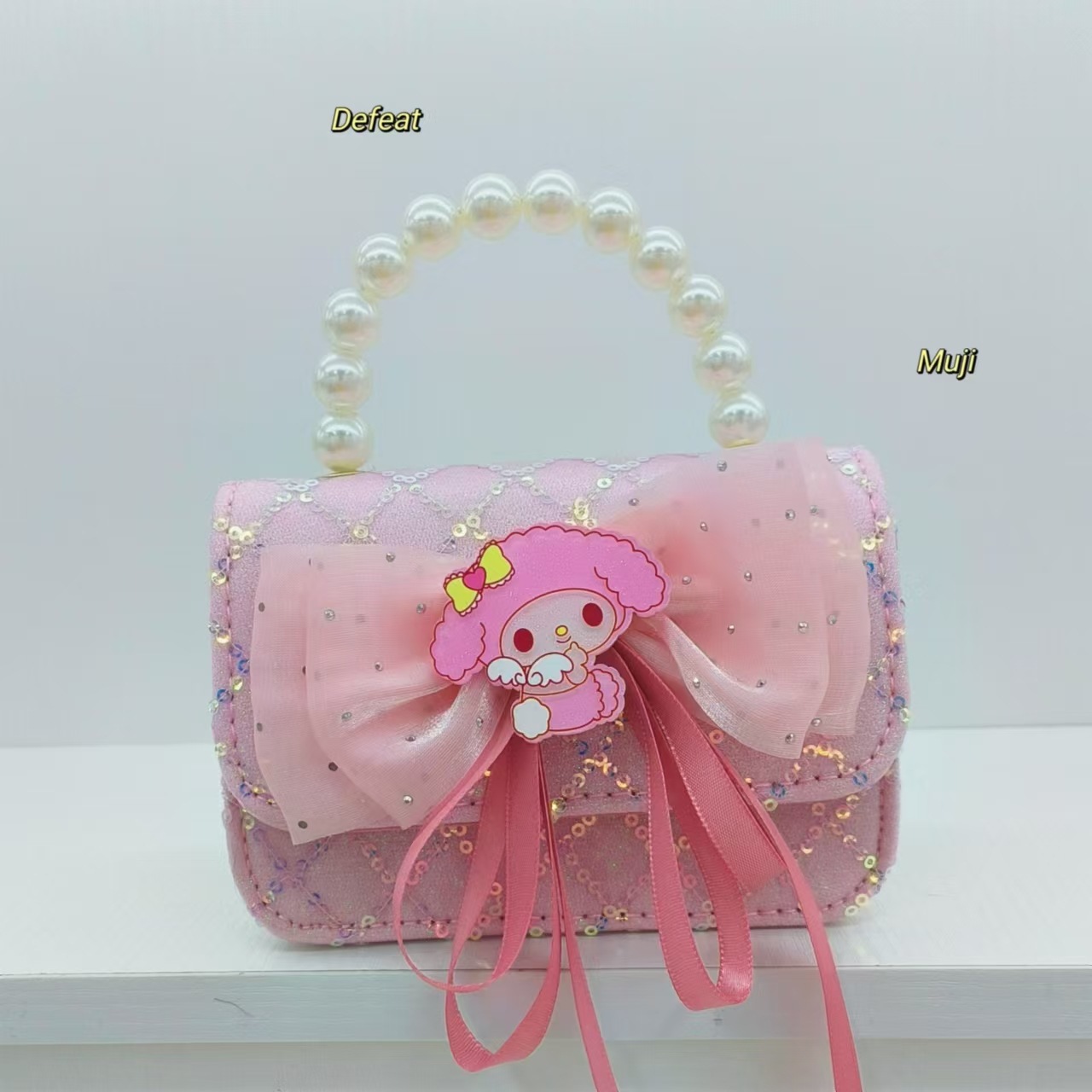 Melody Pearl bolso de princesa, bolso de accesorios, bolso de arco, bolso de Año Nuevo, cadena pequeña