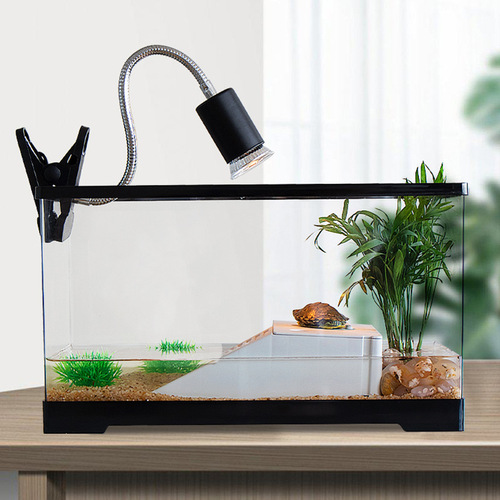 Turtle tank household with balcony climbing platform ecological acrylic plastic breeding box landscaping water circulation living room small fish tank