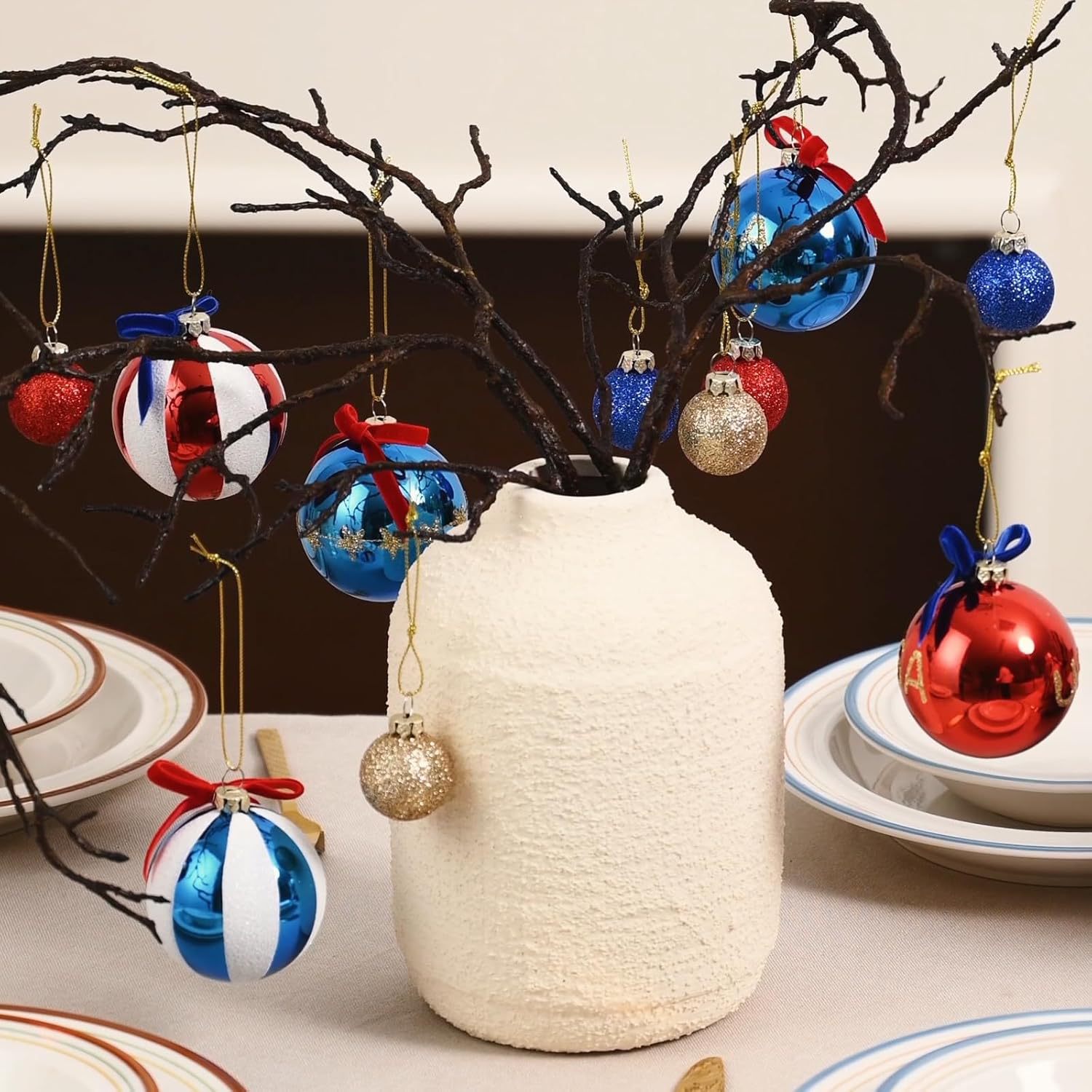 Día de la Independencia de los Estados Unidos Navidad Set Colgante DIY 4 de julio Día Nacional Fiesta Ambiente Árbol Patriótico Decoración Bolas Colgantes