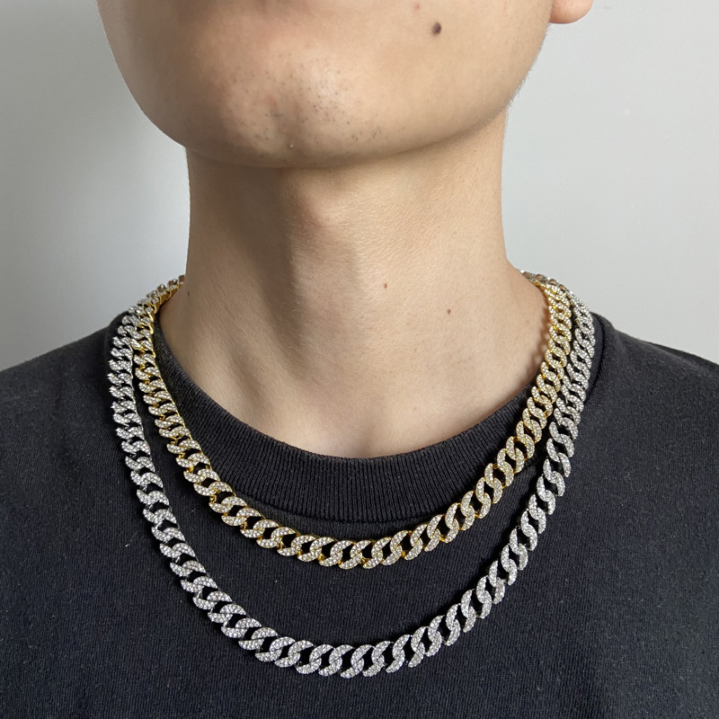 hip hop cuban necklace simple 9mm plain chain necklace wholesalepicture6
