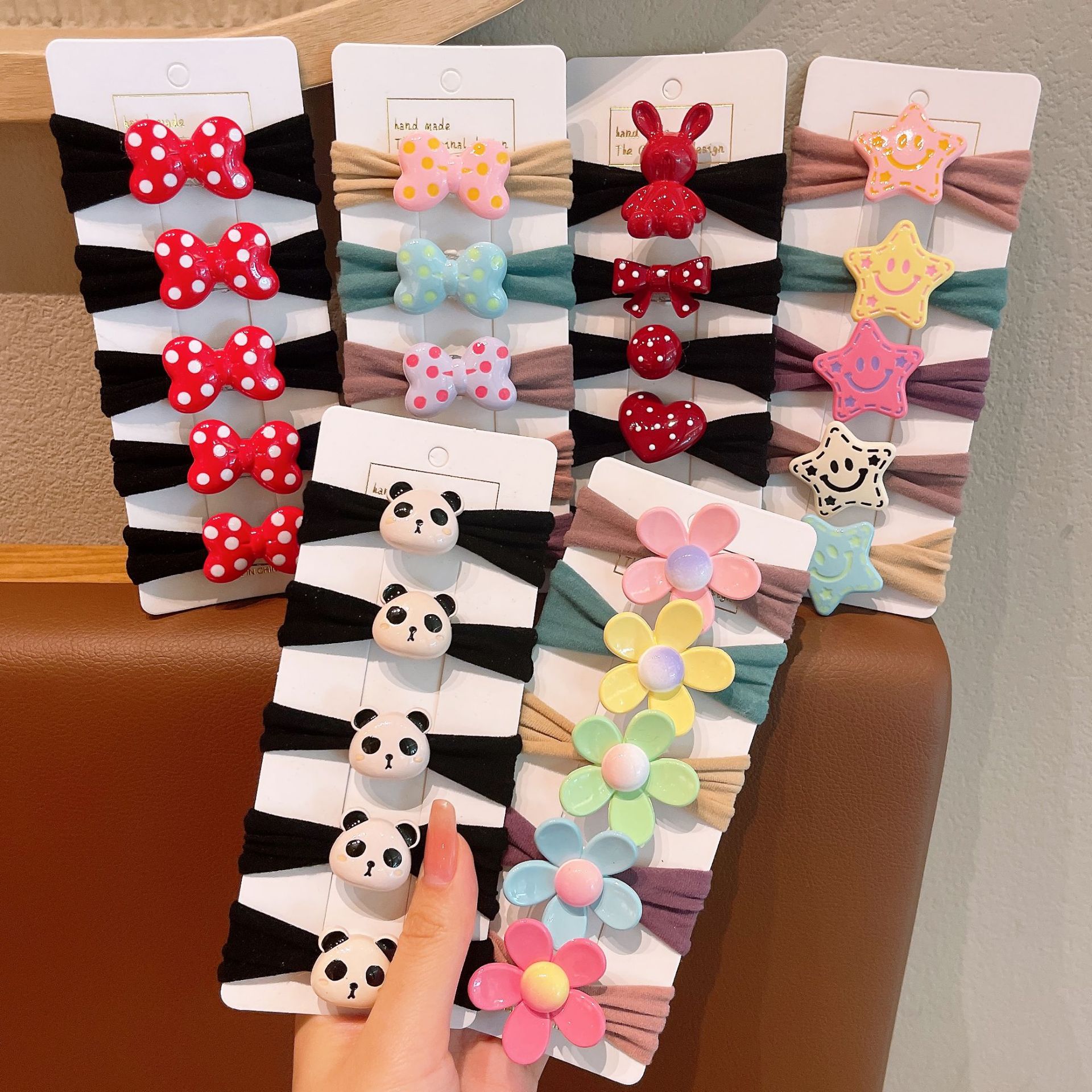 Niños arco ondulado punto ancho anillo de cabello chicas estrellas correa de cabello chicas no lastimas correa de cabello atado correa de cabello adornamiento para el cabello