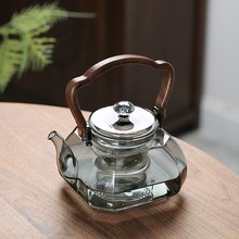 新款八方来财玻璃提梁壶耐高温高硼硅玻璃沏茶壶家用水分离单壶