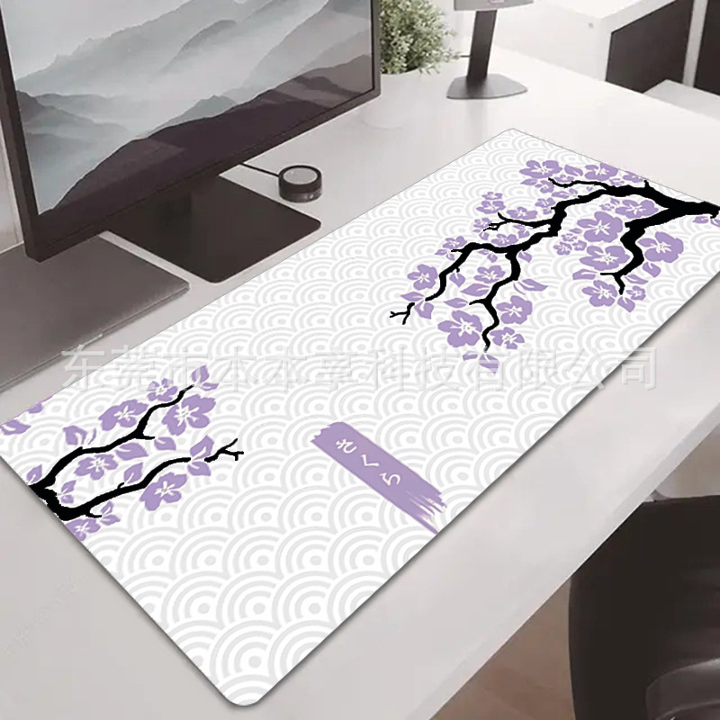 Alfombrilla de ratón, mapa de calor súper grande, línea abstracta, alfombrilla de ratón grande, nueva alfombra antideslizante corrugada de fluido, fábrica al por mayor