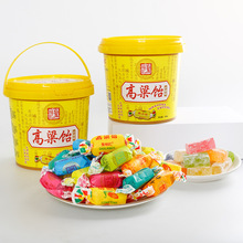 山东特产圣福记拉丝混合水果高粱饴软糖388g/桶装新品罐装高粱饴