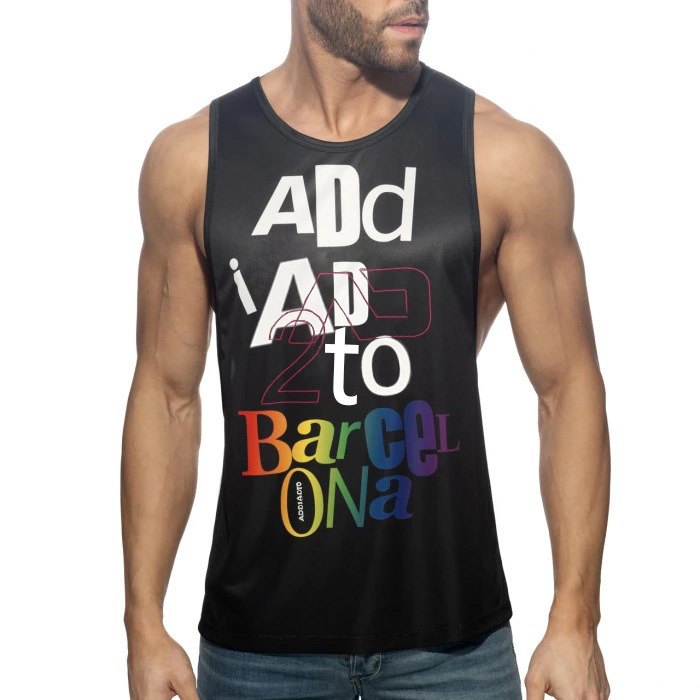 Men's Tank Top with a Soft Half-Degree Front and Mesh Fabric on the Back