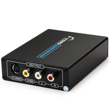 跨境新款HD转AV S端子高清转换器 HD to CVBS S-Video Converter