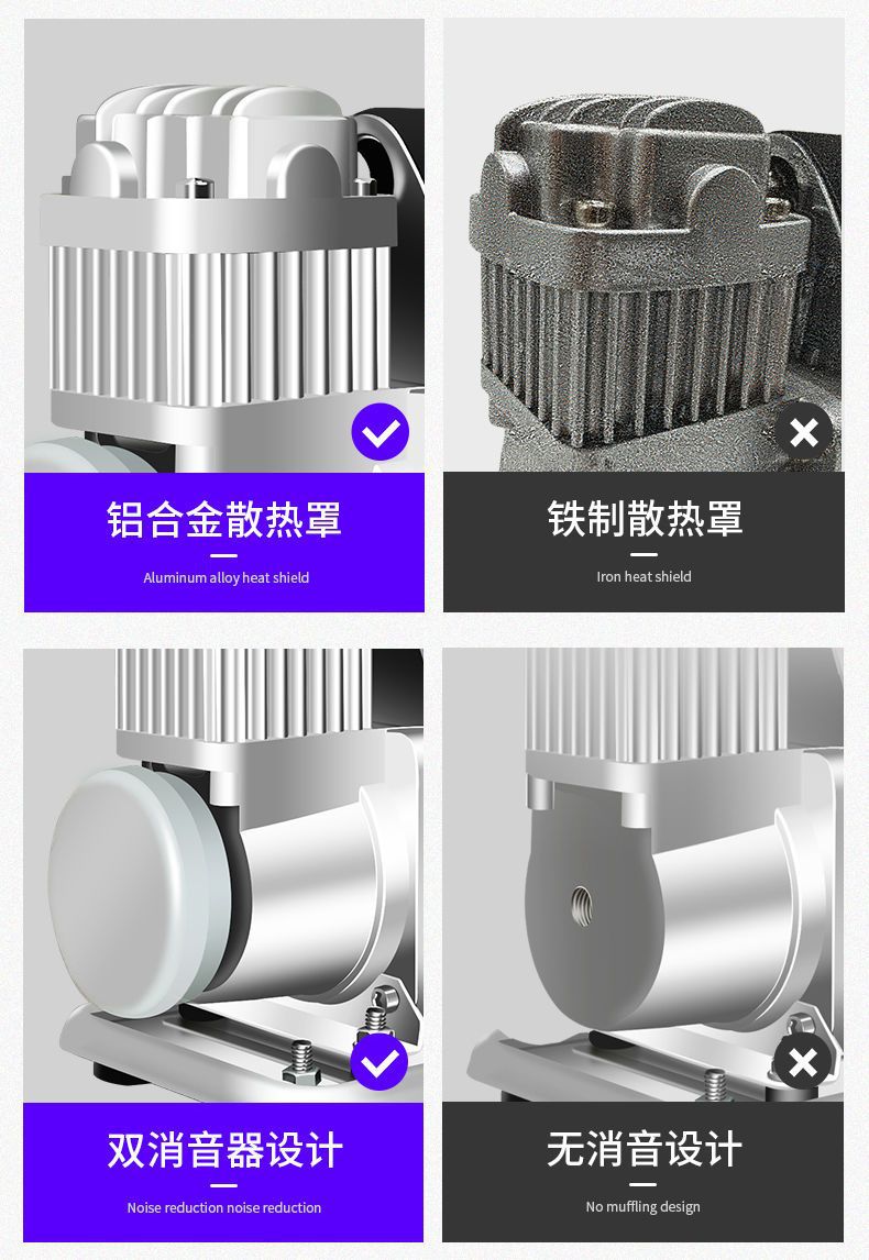 Jomu Car Air Pump Double-cylinder High-voltage High-power 12v Agricultural Car Large Off-road MPV Truck Air Pump