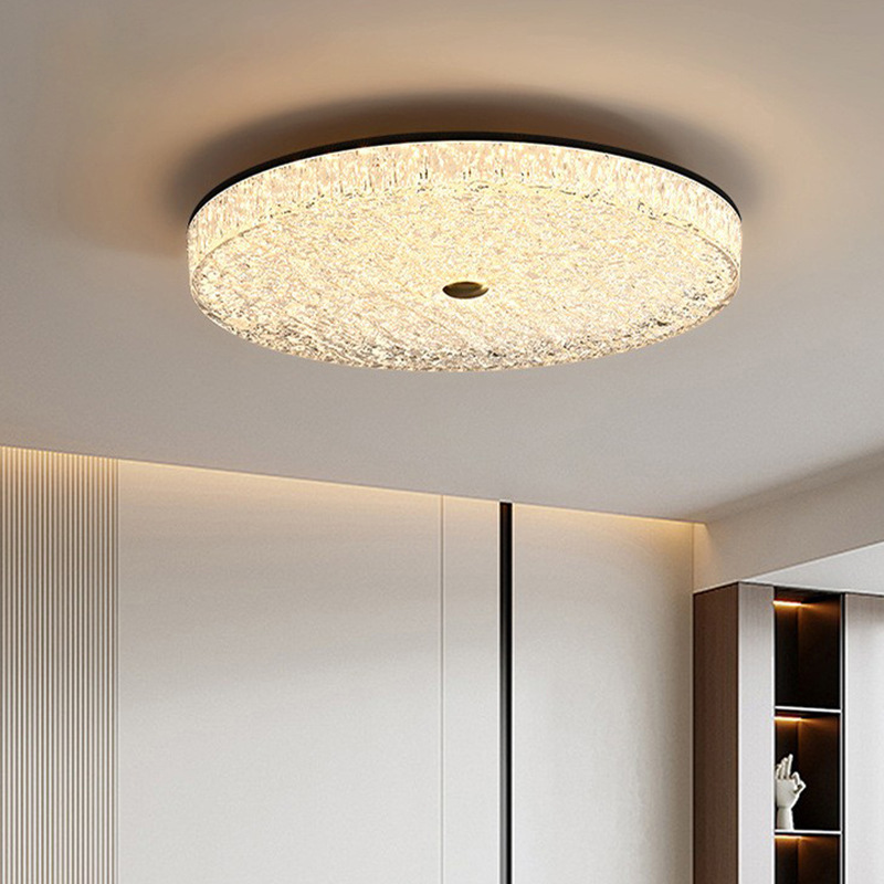 Lámpara de techo de dormitorio, minimalista, ligera, de lujo, espectro completo, protección ocular, lámpara de estudio del dormitorio principal, lámpara de habitación redonda de alta gama