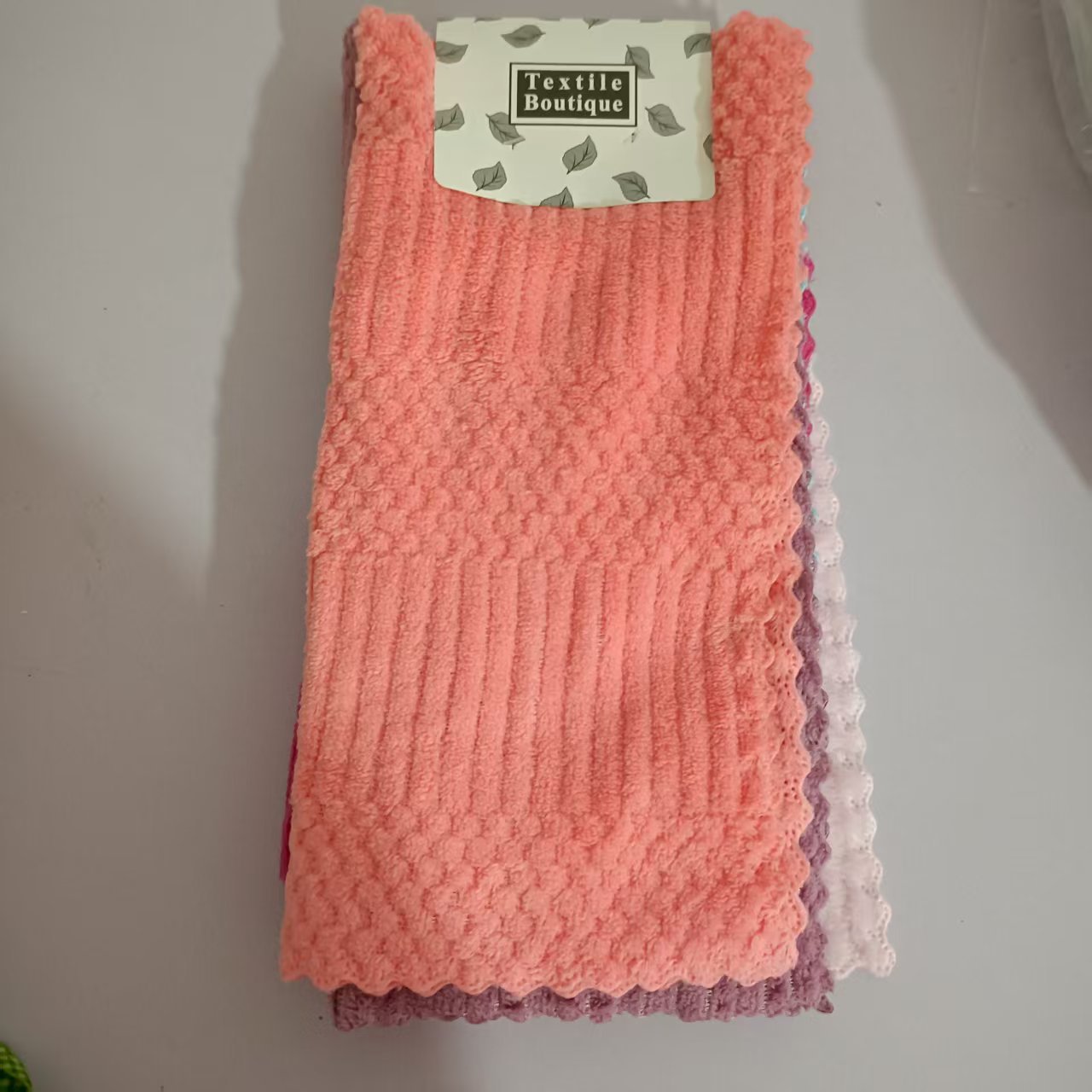 Cocina doméstica limpia paño suave absorción de agua no pegajoso aceite piña toalla cuadrada toalla de coral toalla lavavajillas