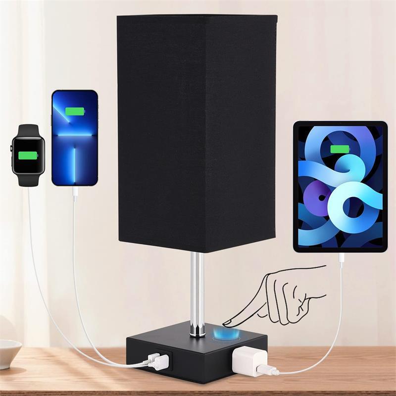 Table Lamp Bedroom Bedside Simple Modern Meikeduo New 2 usb Port Touch Dimming Table Lamp with AC Socket Table Lamp Bedroom Bedside Simple Modern Meikeduo New 2 usb Port Touch Dimming Table Lamp with AC Socket